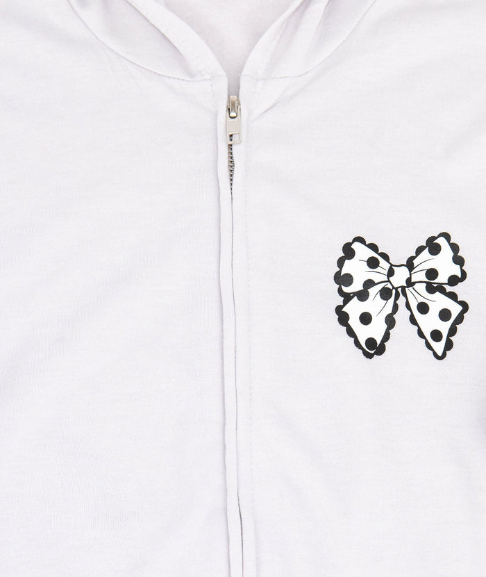 Firehouse Girls Polka Dot Bow Zip Hoodie Clay Distressed/seasonal girls Firehouse
