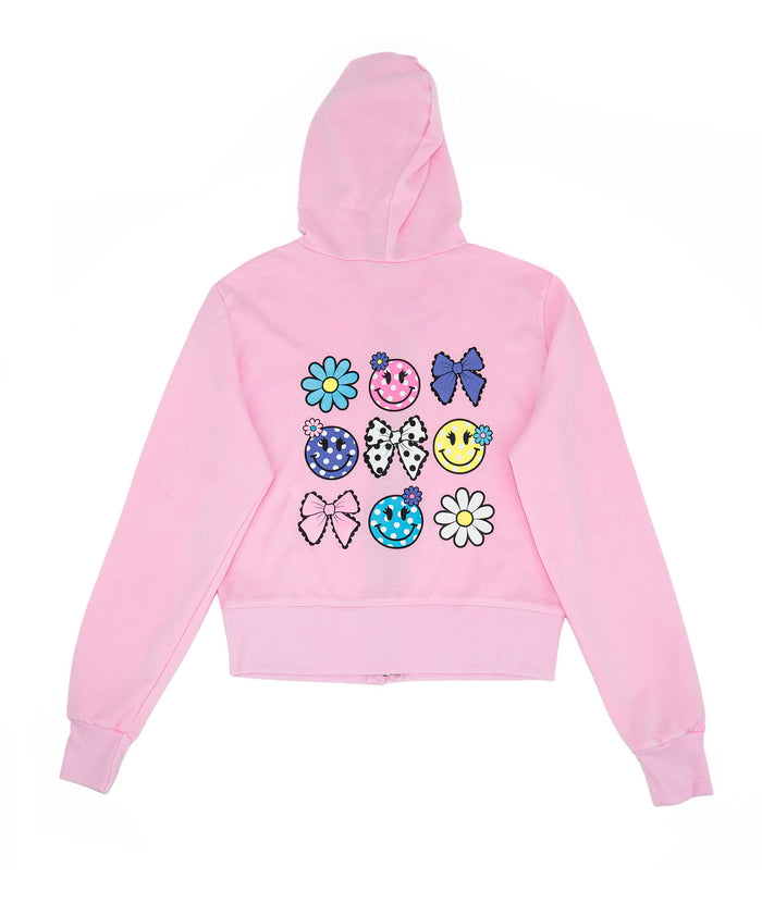 Firehouse Girls Polka Dot Smiley Zip Hoodie Girls Casual Tops Firehouse