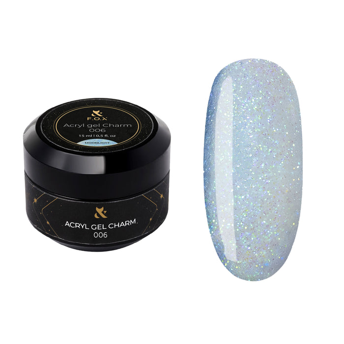 F.O.X Acryl Gel Charm 006, Moonlight, 15 ml Acryl Gel F.O.X
