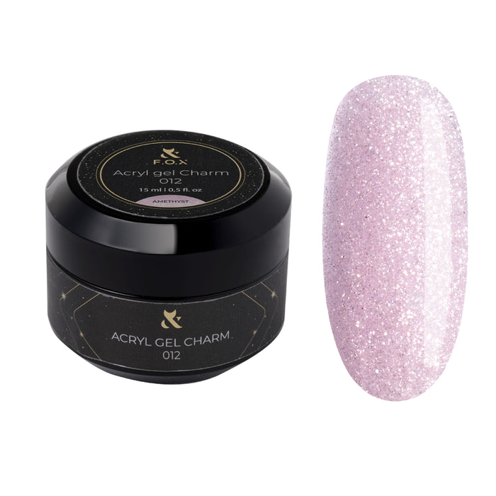 F.O.X Acryl Gel Charm 012, Amethyst, 15 ml Acryl Gel F.O.X