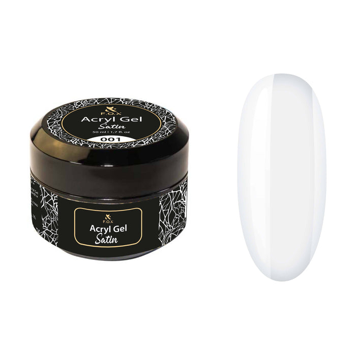 F.O.X Acryl Gel Satin 001, Clear, 50 ml Acryl Gel F.O.X