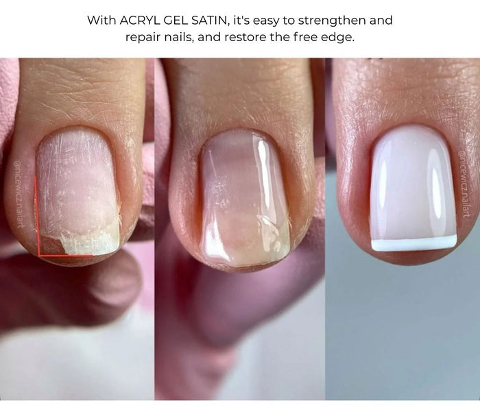 F.O.X Acryl Gel Satin 002, White, 50 ml Acryl Gel F.O.X