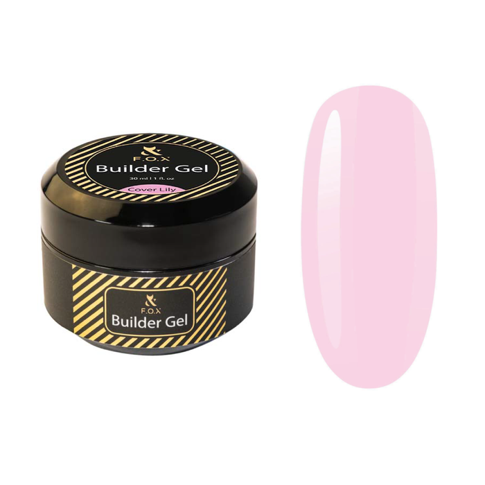 F.O.X Builder Gel (thick viscosity Hard Gel) Cover Lily, 30 ml builder gel F.O.X