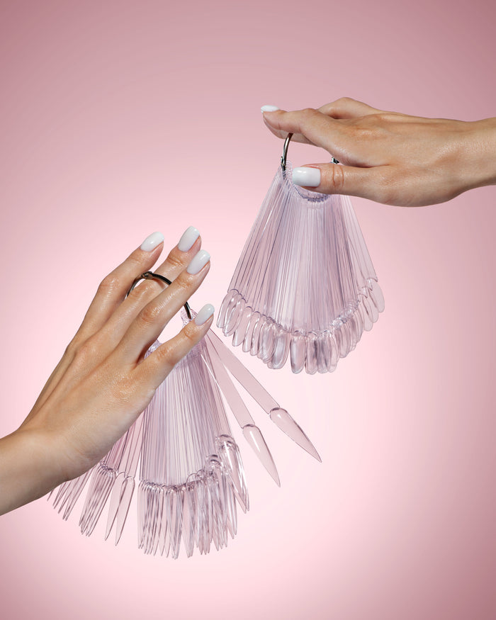 F.O.X Clear Almond Nail Swatch Sticks, 50 pcs swatches F.O.X