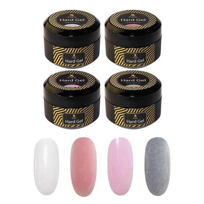 F.O.X Hard Gel Flash – Set of 4, 15 ml builder gel F.O.X