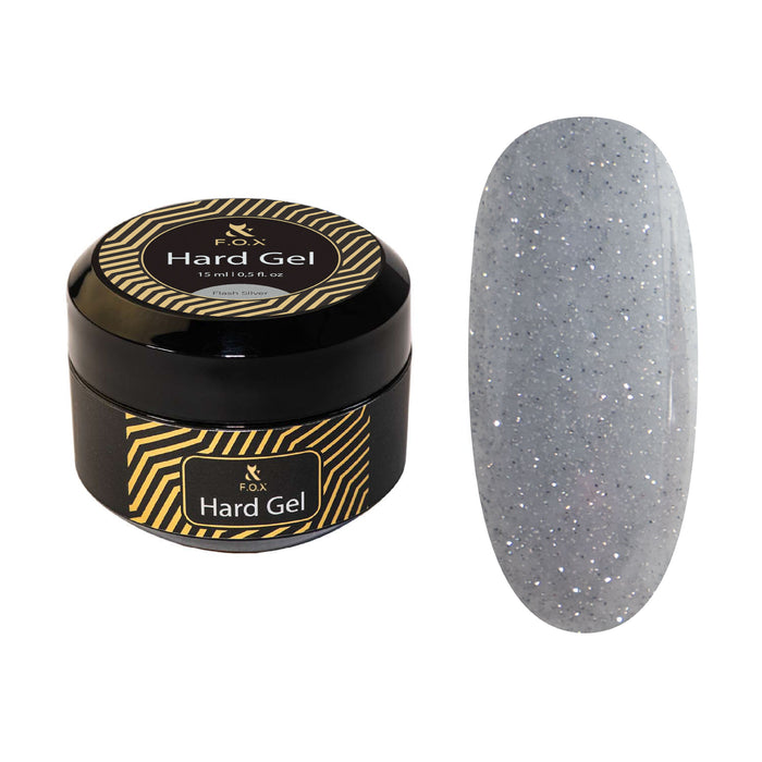 F.O.X Hard Gel Flash Silver, 15 ml builder gel F.O.X