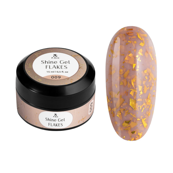 F.O.X Shine Gel Flakes 009, 15 ml Shine Gel Flakes F.O.X