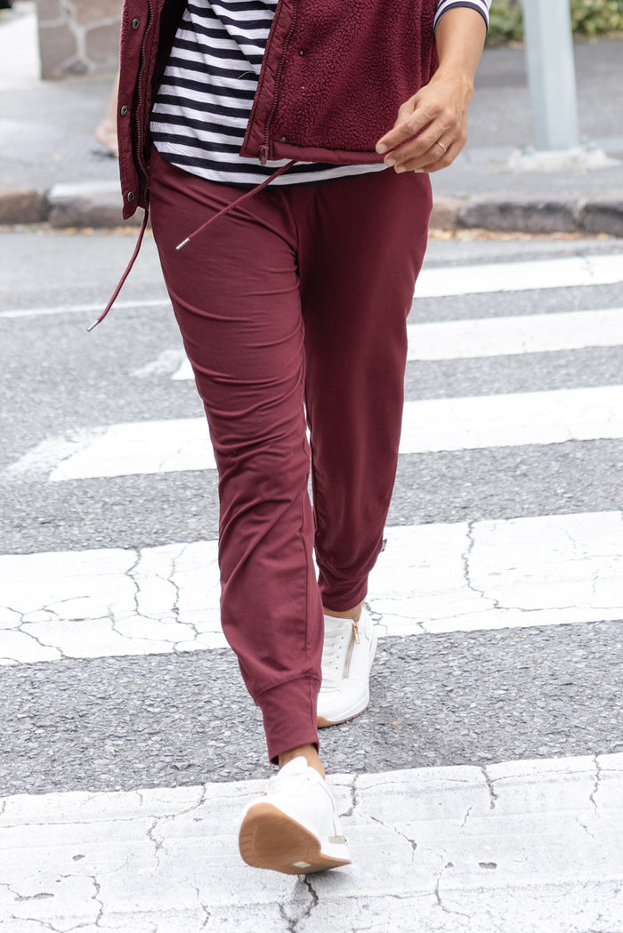 Freedom Burgundy Drawstring Sweatpants,Lifestyle