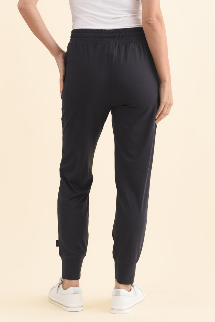 Freedom Dark Navy Drawstring Sweatpants,Brunette model,alt text|model:MJ
