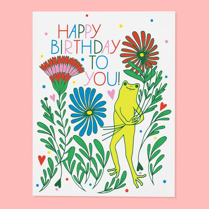 Froggy Birthday Bouquet Card