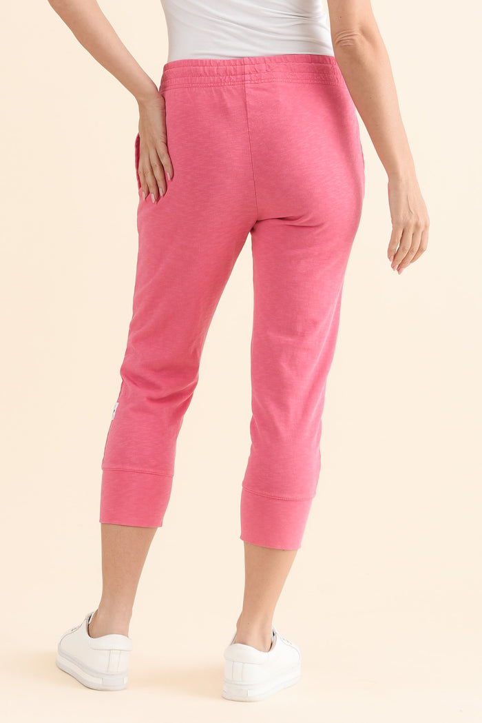 Fundamental Brunch Melon Cotton Sweatpants,Back,Brunette model,alt text|model:MJ