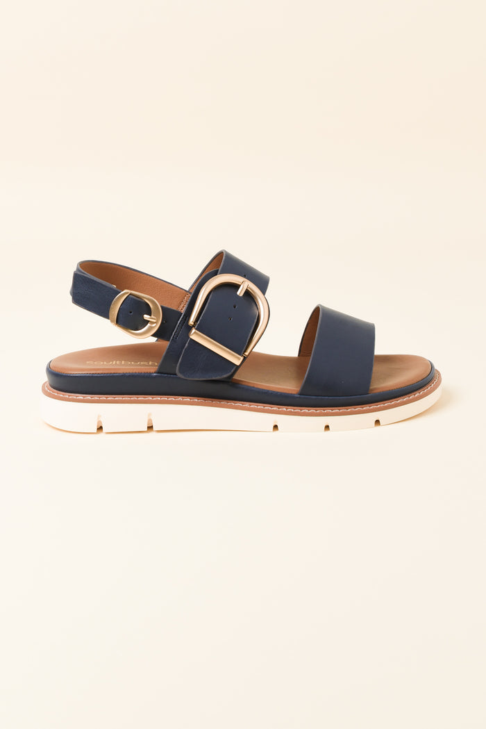 Garie Navy Buckle Sandal
