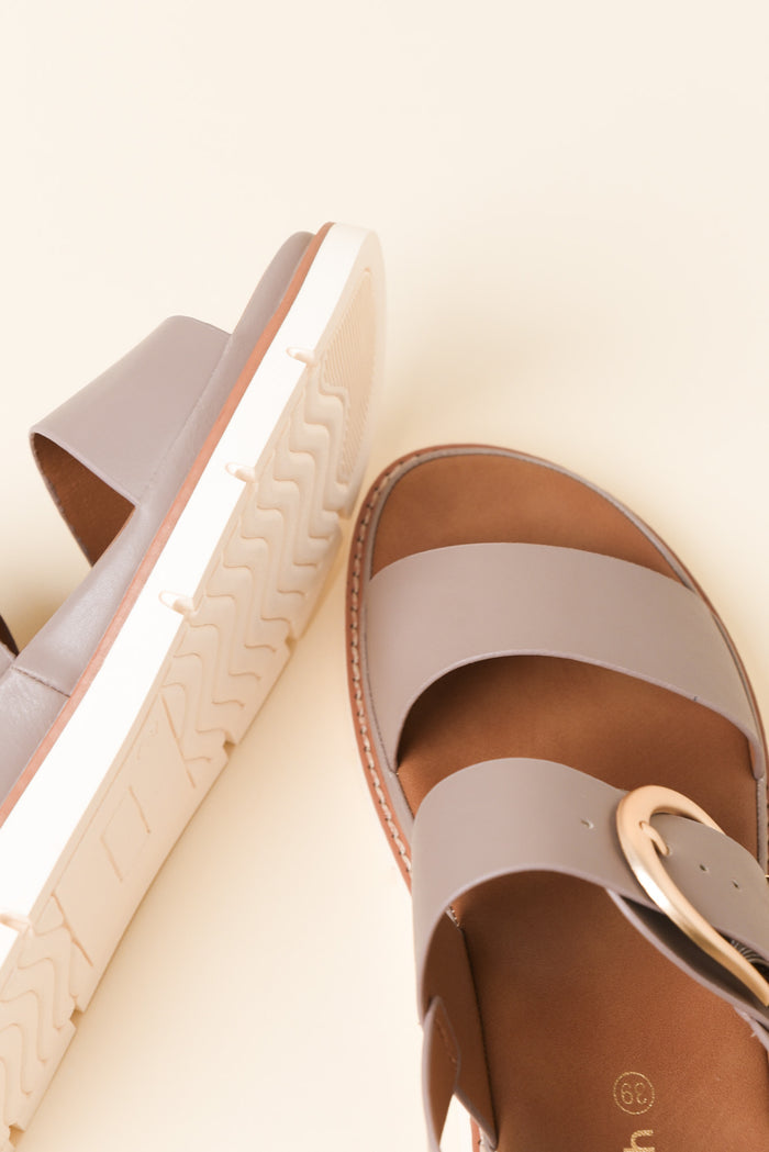 Garie Taupe Buckle Sandal