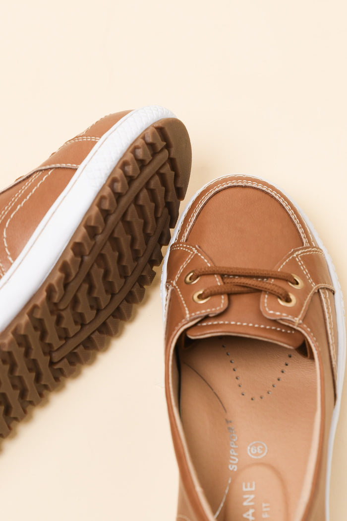 Garland Tan Leather Loafer Sneaker