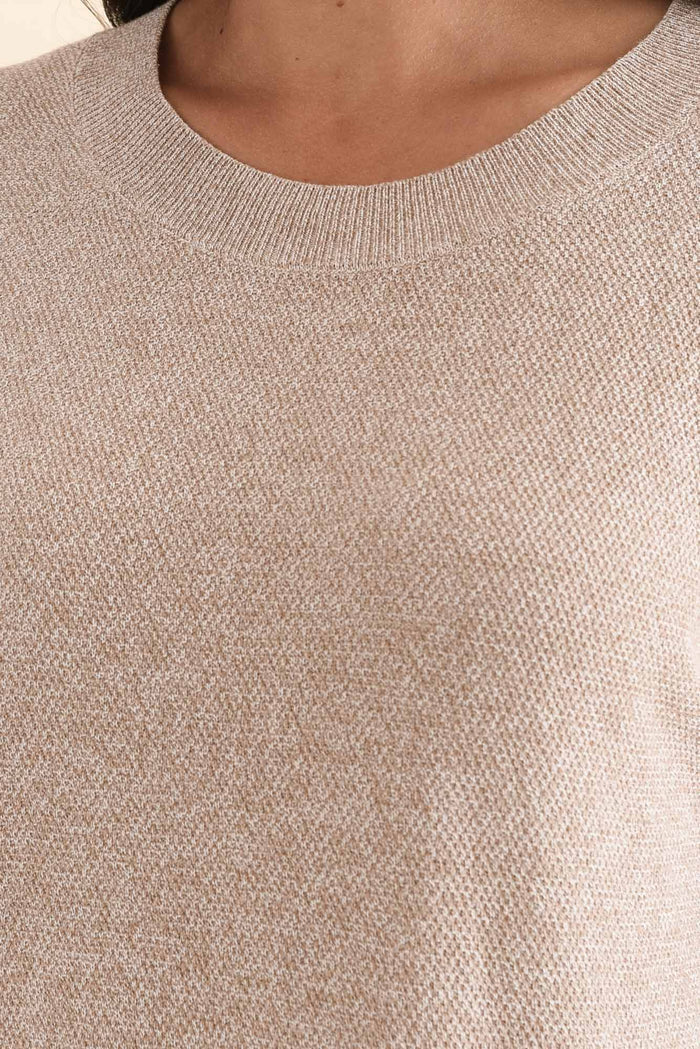 Garrick Beige Cotton Tie Dress,Detail,Brunette model,alt text|model:Brontie