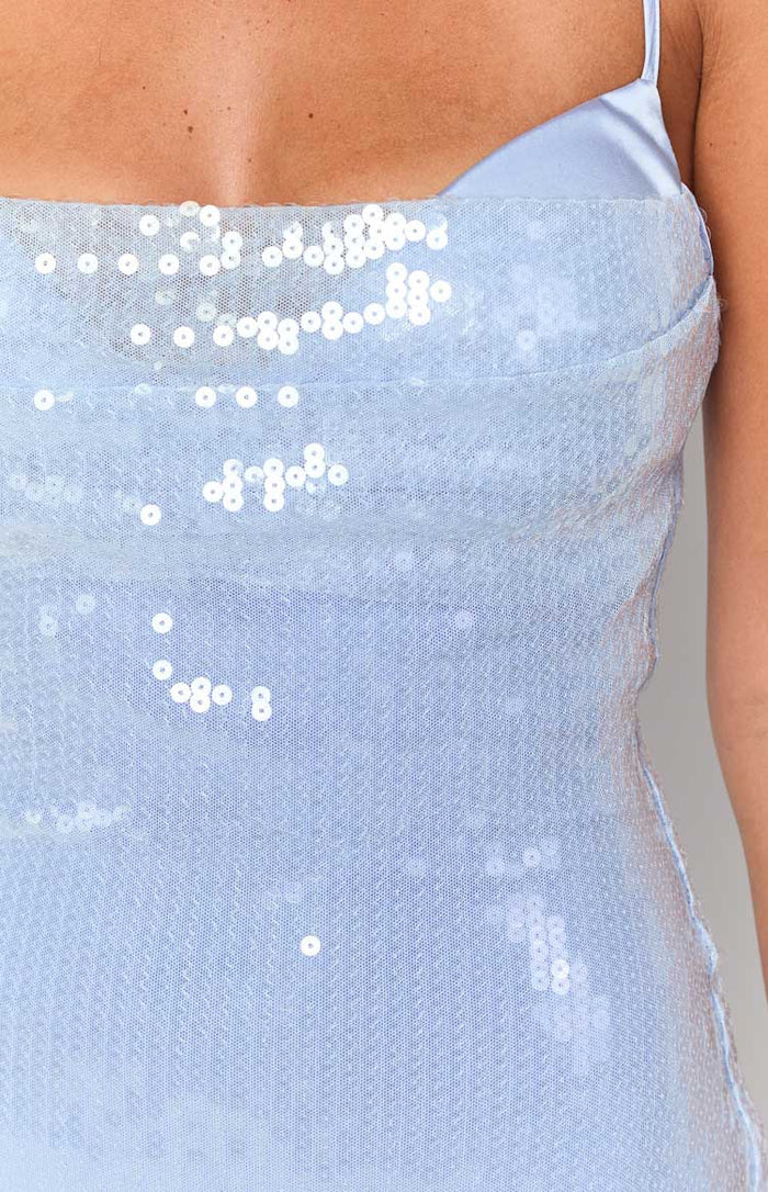 Georgia Blue Sequin Maxi Dress
