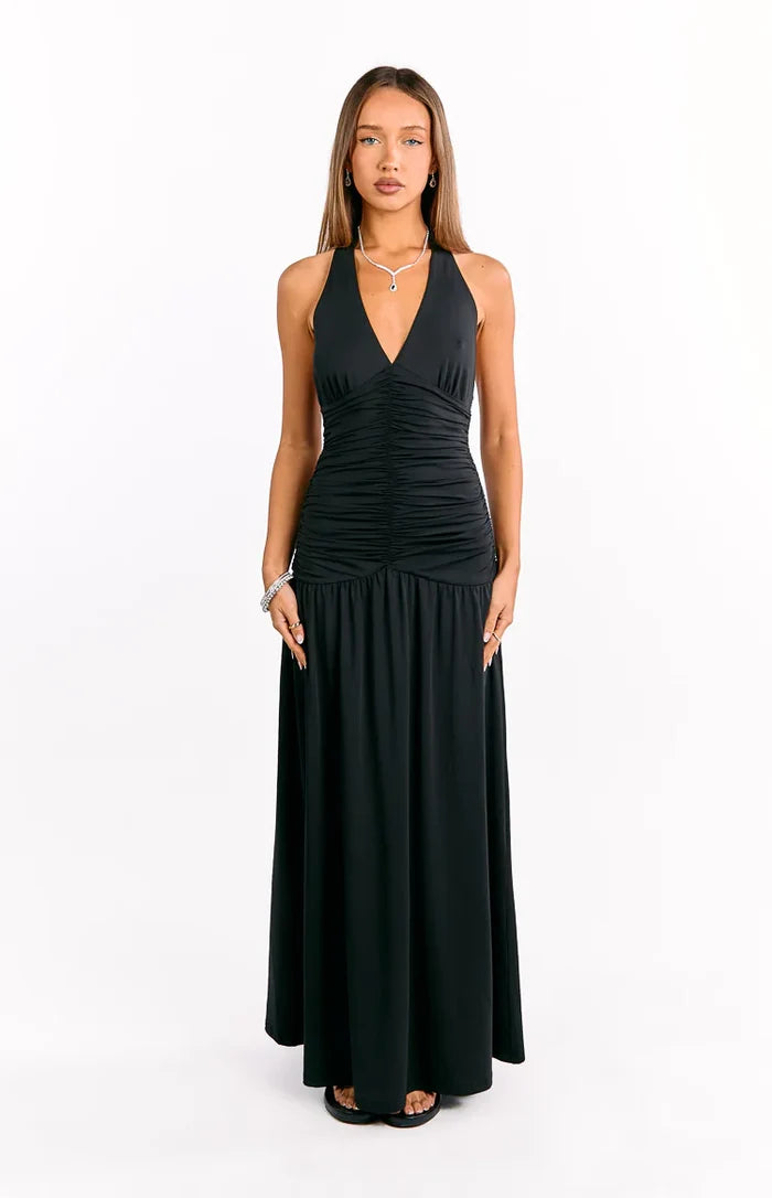 Gloria Black Maxi Dress