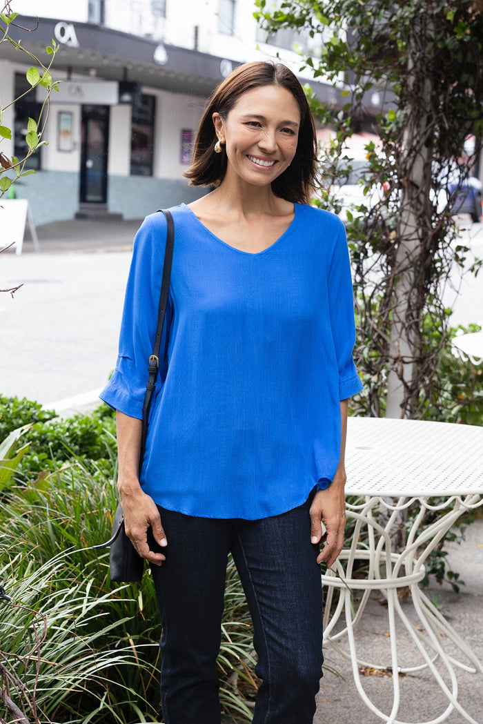 Gomez Cobalt Button Top,Lifestyle