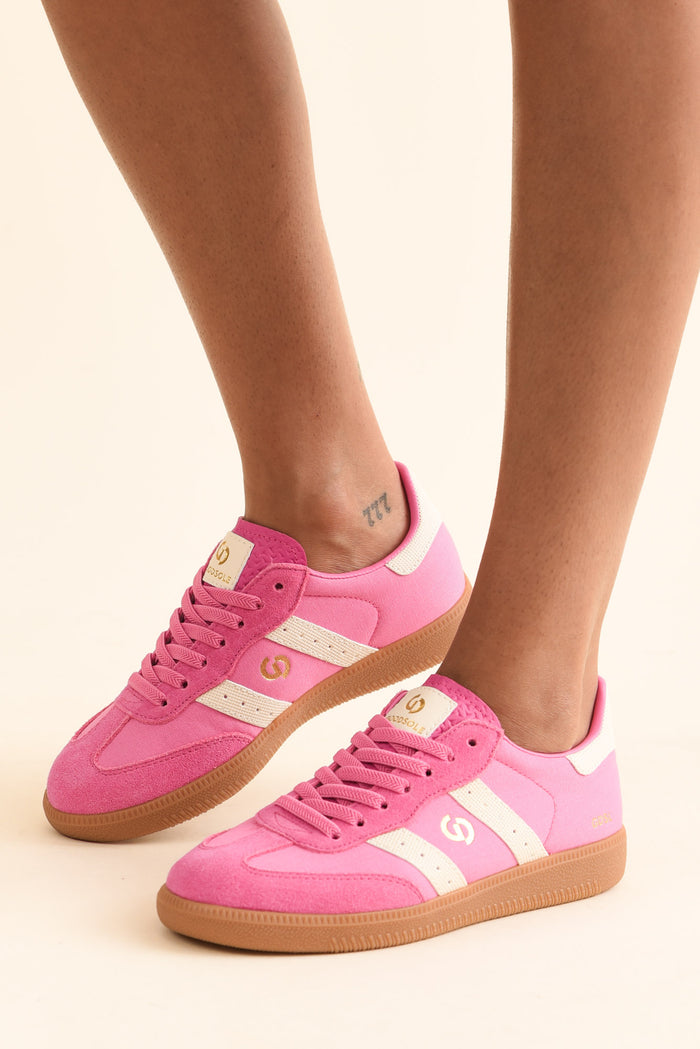 Parallel Hot Pink Contrast Canvas Sneaker