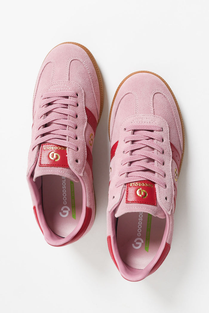 Parallel Pink Contrast Suede Sneaker