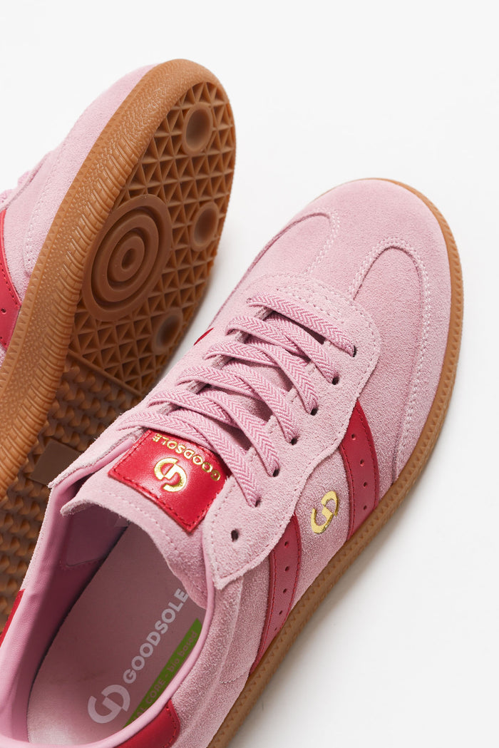 Parallel Pink Contrast Suede Sneaker