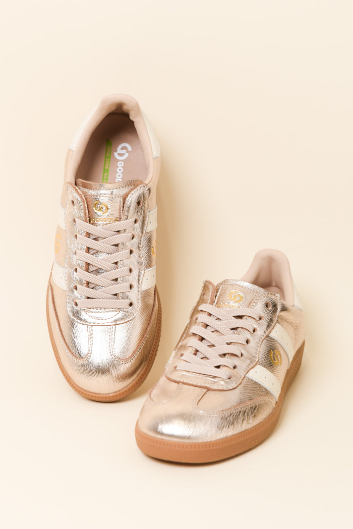 Parallel Rose Gold Contrast Leather Sneaker
