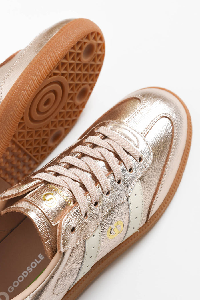 Parallel Rose Gold Contrast Leather Sneaker