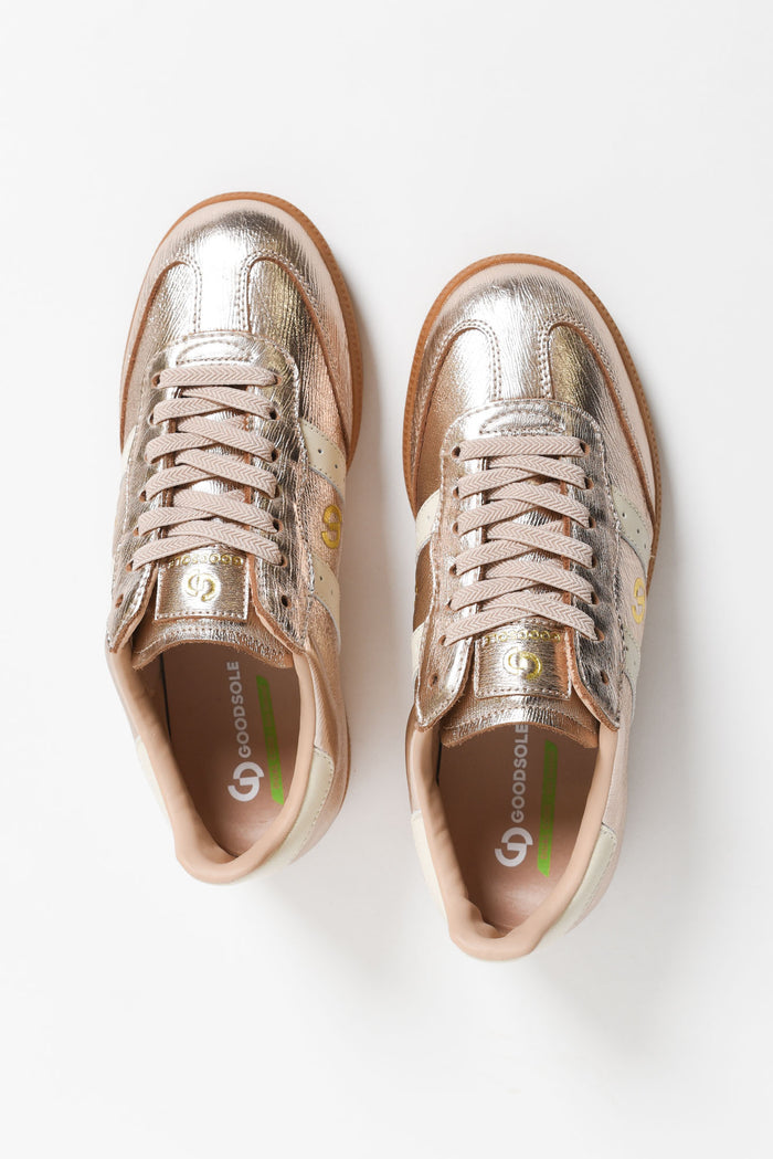 Parallel Rose Gold Contrast Leather Sneaker