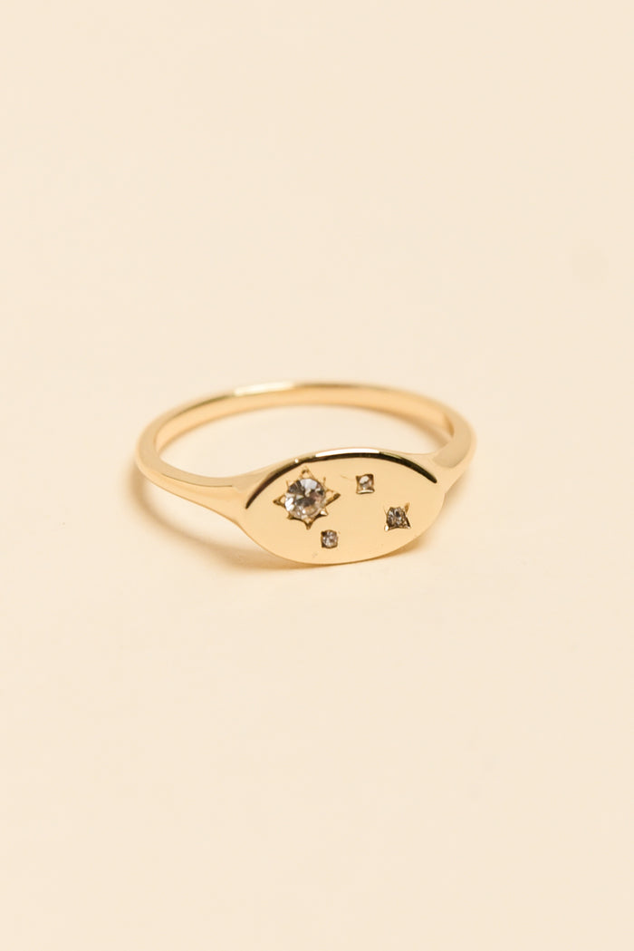 Goodwin Gold Diamante Ring