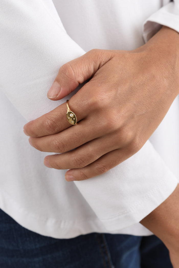 Goodwin Gold Diamante Ring