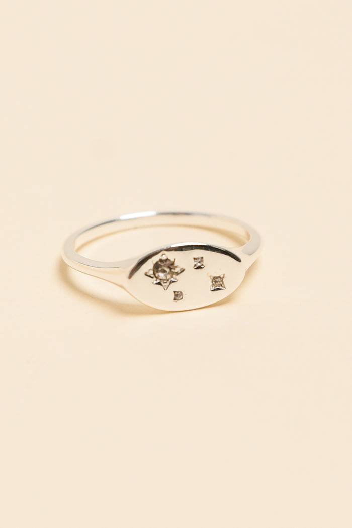 Goodwin Silver Diamante Ring