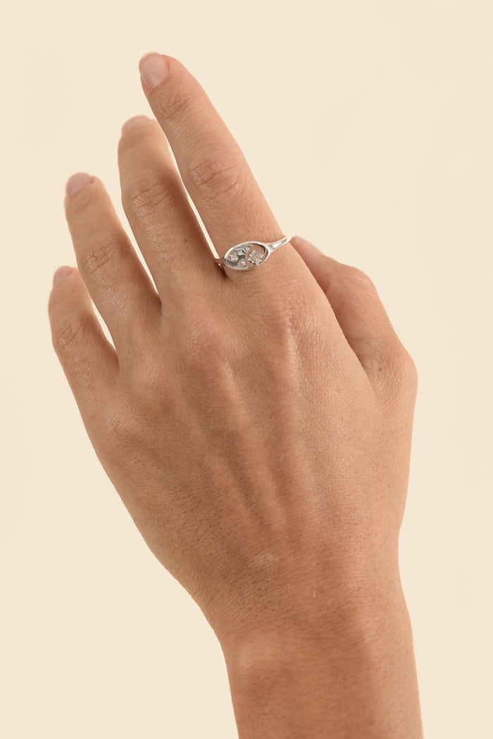 Goodwin Silver Diamante Ring
