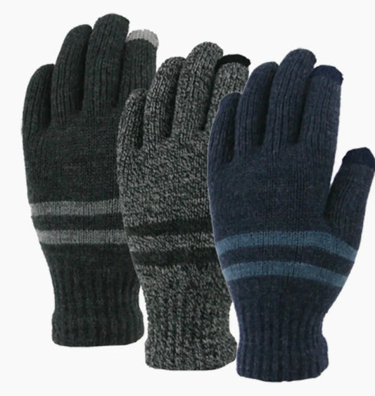 GRAND SIERRA Mens Marled Touchscreen Glove