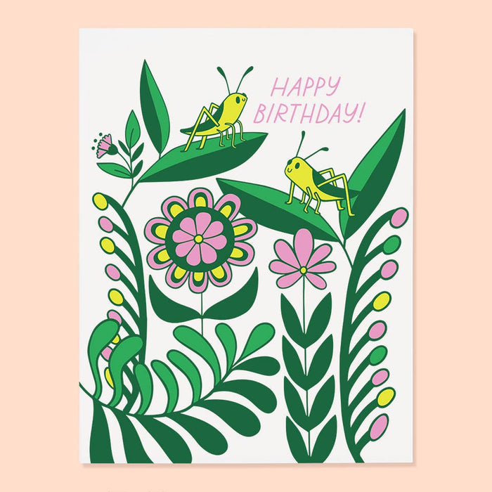 Grasshopper Birthday Card
