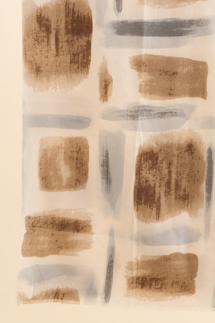 Gutha Cream Abstract Scarf