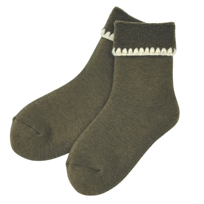 Hamaguri Wool Crew Socks - M