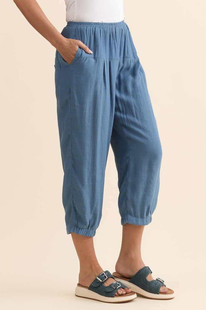 Harden Steel Cotton Blend Pants,Brunette model,alt text|model:MJ