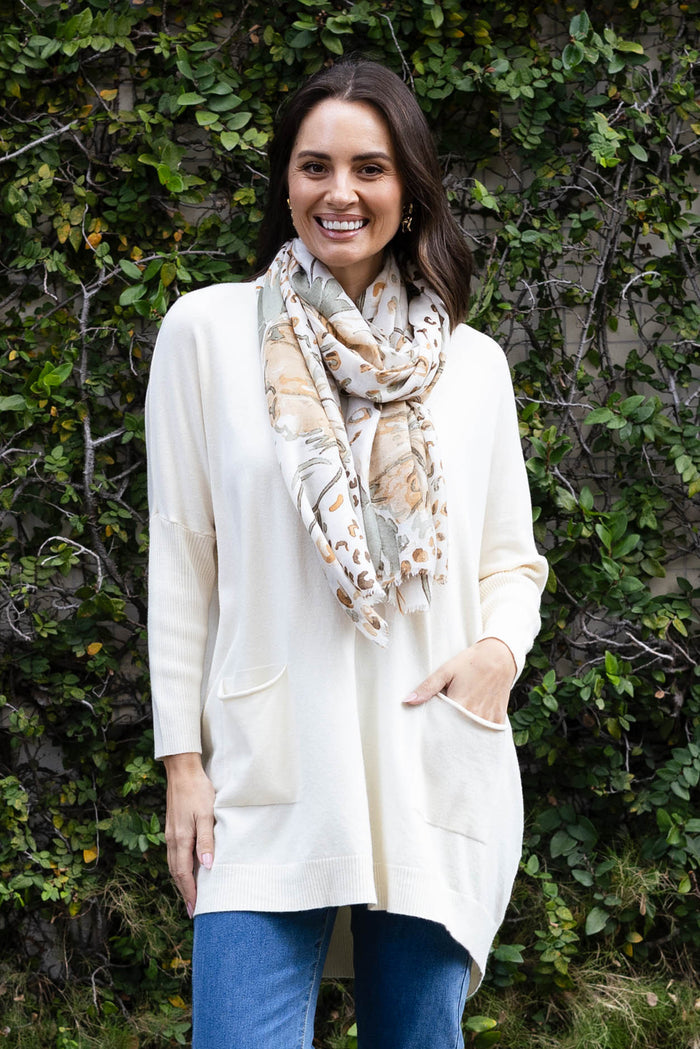 Helsinki Cream Knit Pocket Jumper,Lifestyle