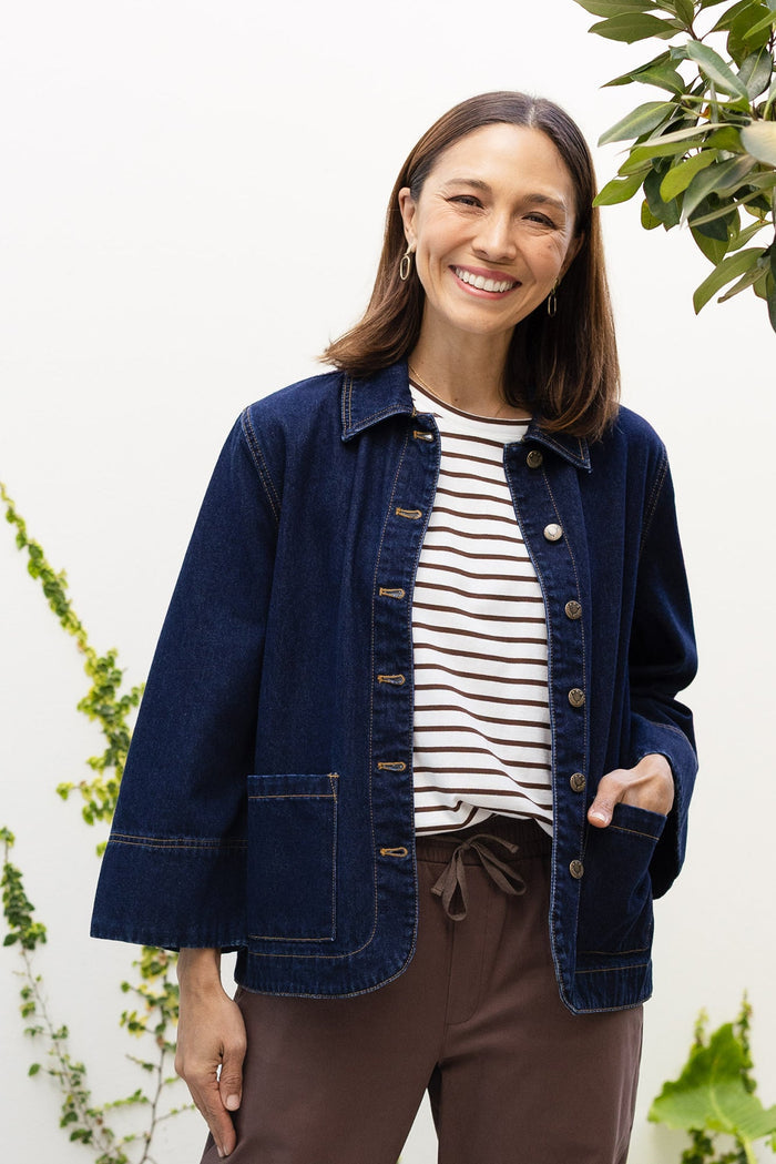 Hilary Dark Blue Denim Shacket,Lifestyle