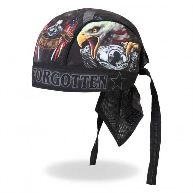 Hot Leathers Born Free Eagle POW Headwrap Premium Biker Du-Rag