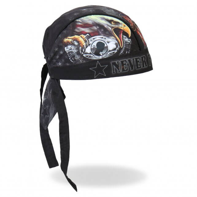 Hot Leathers Born Free Eagle POW Headwrap Premium Biker Du-Rag