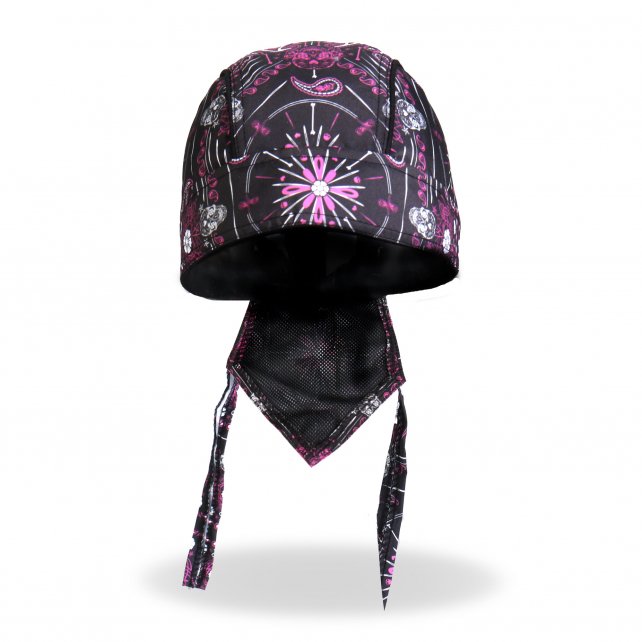 Hot Leathers Day of Dead Headwrap Paisley Sugar Skull Premium Du-Rag