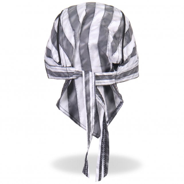 Hot Leathers Distressed American Flag Headwrap Premium Durag - Gray Doo Rag Cap