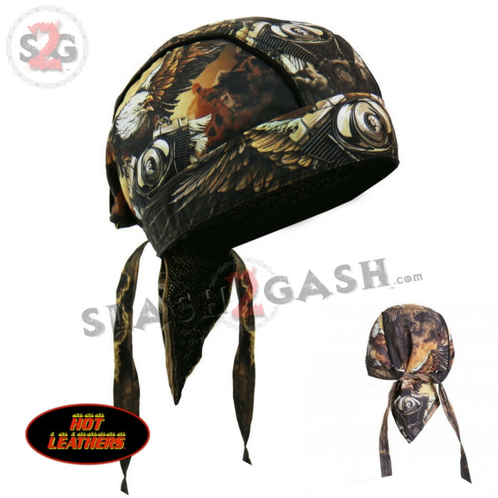 Hot Leathers Eagle Clouds Headwrap Premium V-Twin Biker Du-Rag Doo Rag Cap