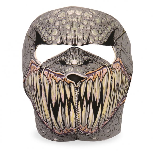 Hot Leathers Fang Face Neoprene Face Mask - Reptile Hooks & Fangs