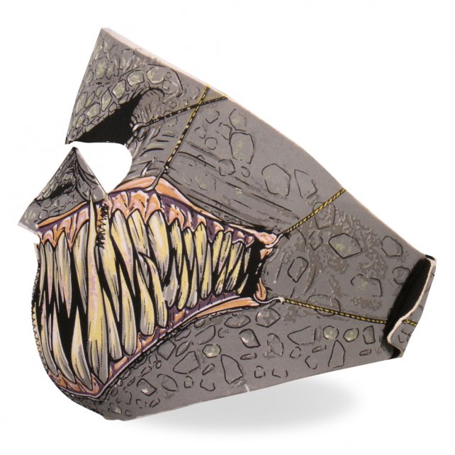 Hot Leathers Fang Face Neoprene Face Mask - Reptile Hooks & Fangs