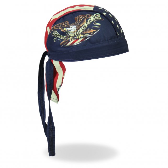 Hot Leathers Keep And Bear Arms Headwrap Premium Biker Du-Rag