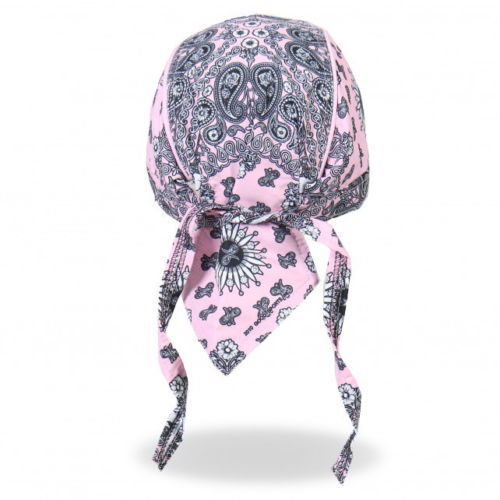 Hot Leathers Pink Paisley Headwrap Ladies Premium Biker Du-Rag Doo Rag Cap