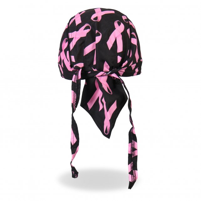 Hot Leathers Pink Ribbon Premium Headwrap Breast Cancer Biker Du-Rag