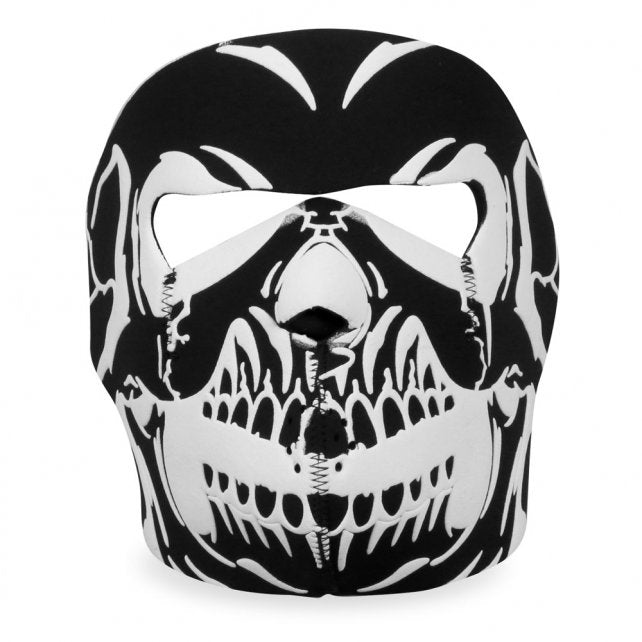 Hot Leathers Puff Ink Skull Neoprene Face Mask B/W 3D Ink